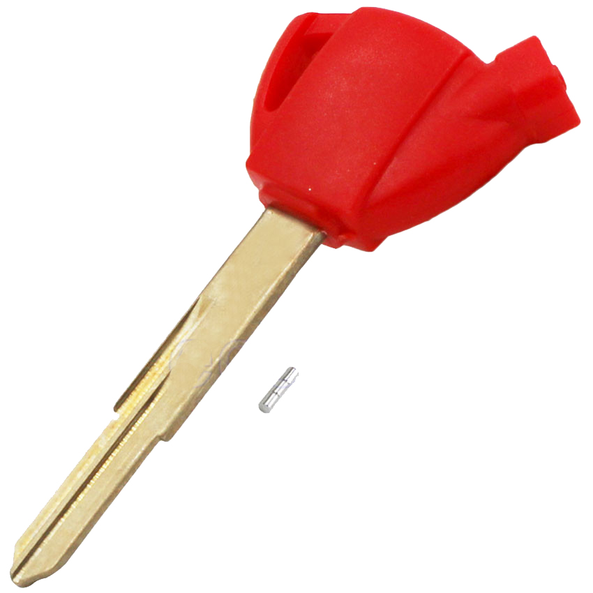 LLAVE MOTO SUZUKI BURGMAN ROJA CON HABIT. IMAN LATERA. PERFIL SZ14